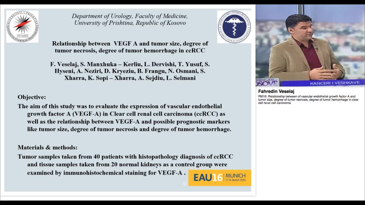 RM16, Relationship between of vascular endothelial growth-