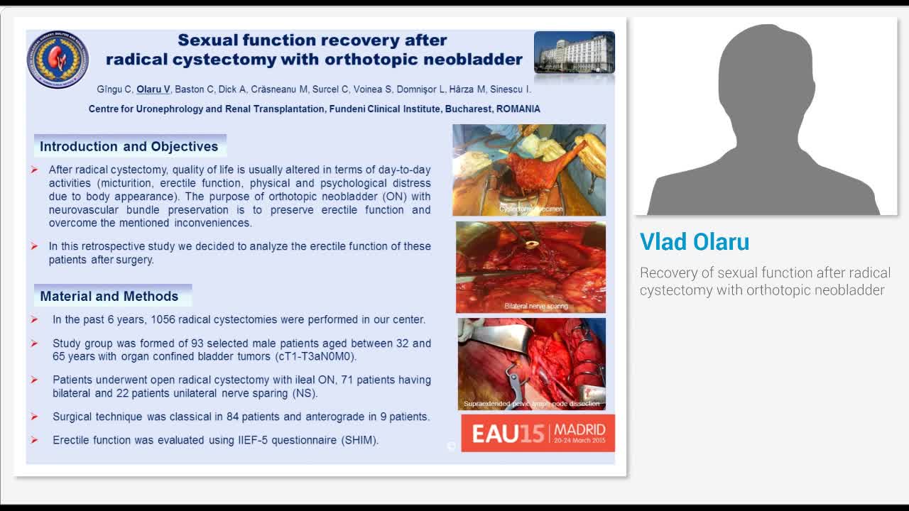 Recovery of sexual function after radical cystectomy with..-