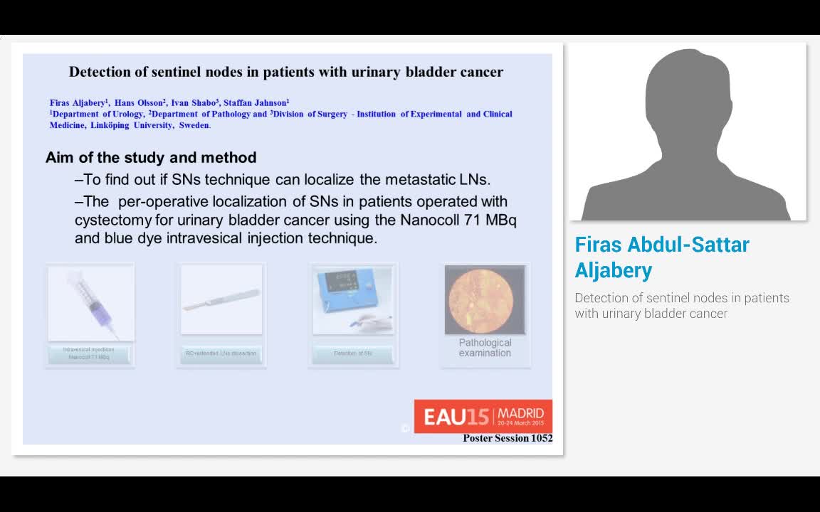 Detection of sentinel nodes in patients with urinary blad..-