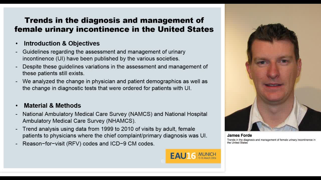 Trends in the diagnosis and management of female urinary -