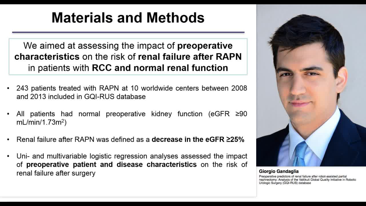 Preoperative predictors of renal failure after robot-assi-