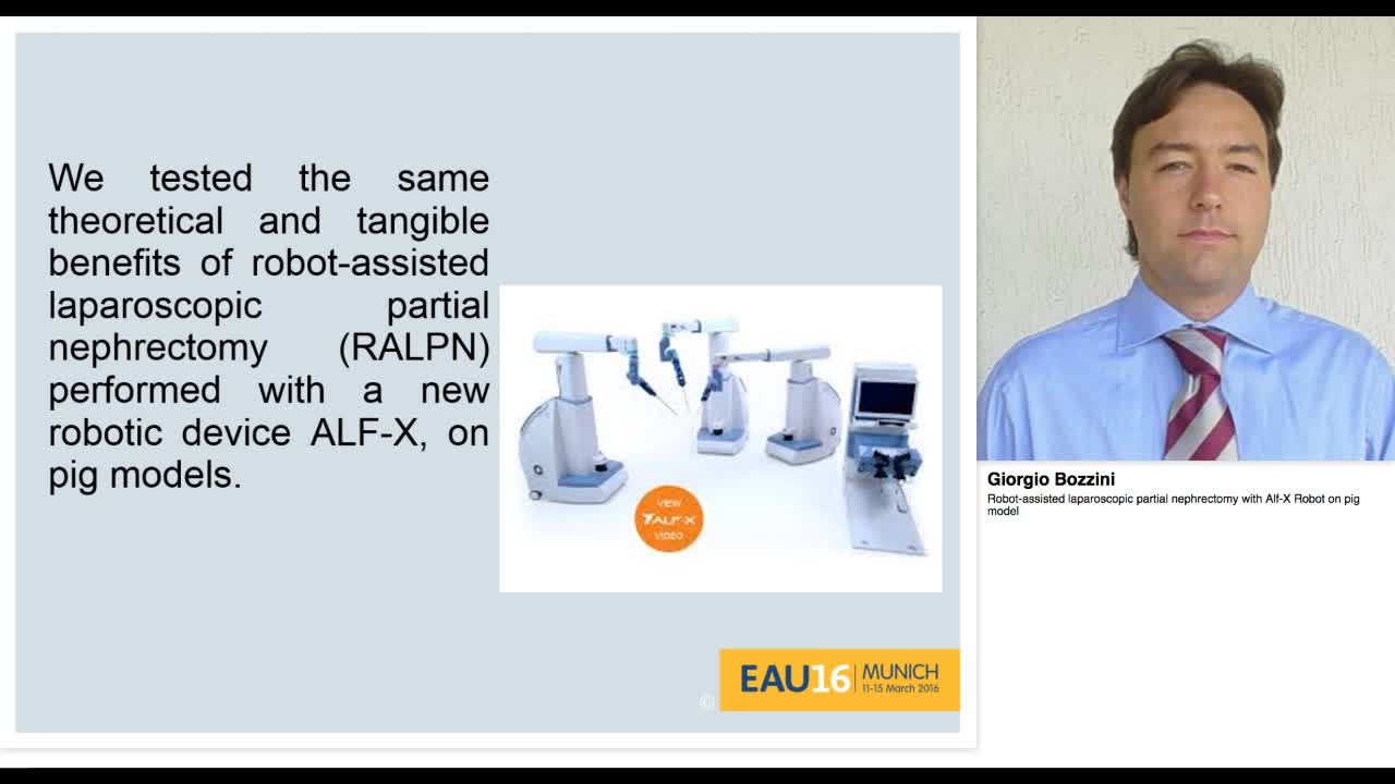 Robot-assisted laparoscopic partial nephrectomy with Alf--