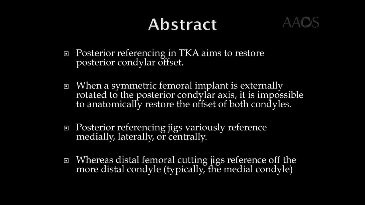 The Effect of Femoral Cutting Jig Design on Restoration of Posterior Femoral Offset in Posterior-Referenced TKA