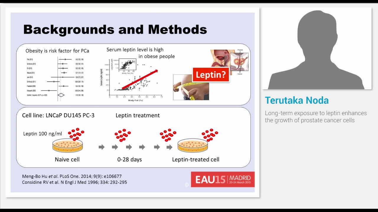 Long-term exposure to leptin enhances the growth of prost..-