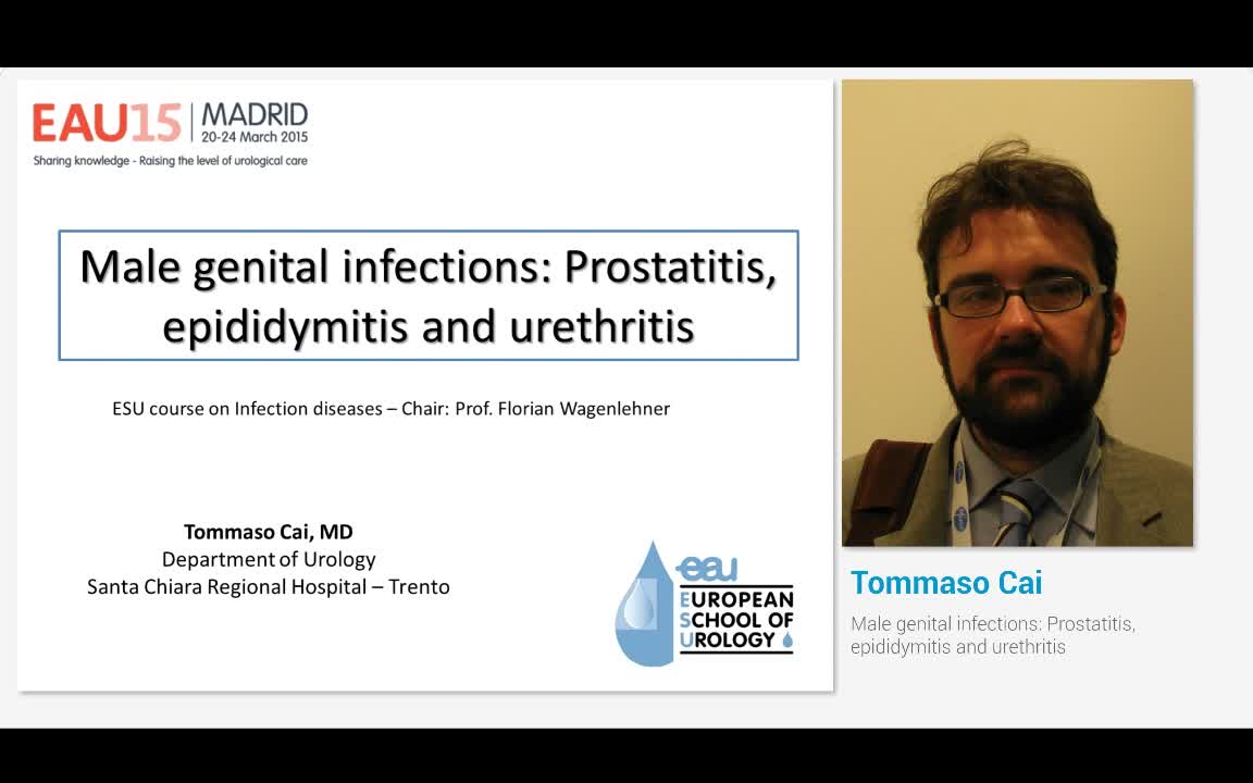 Male genital infections, Prostatitis, epididymitis and ur..-