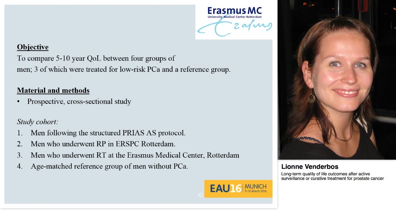 Long-term quality of life outcomes after active surveilla-