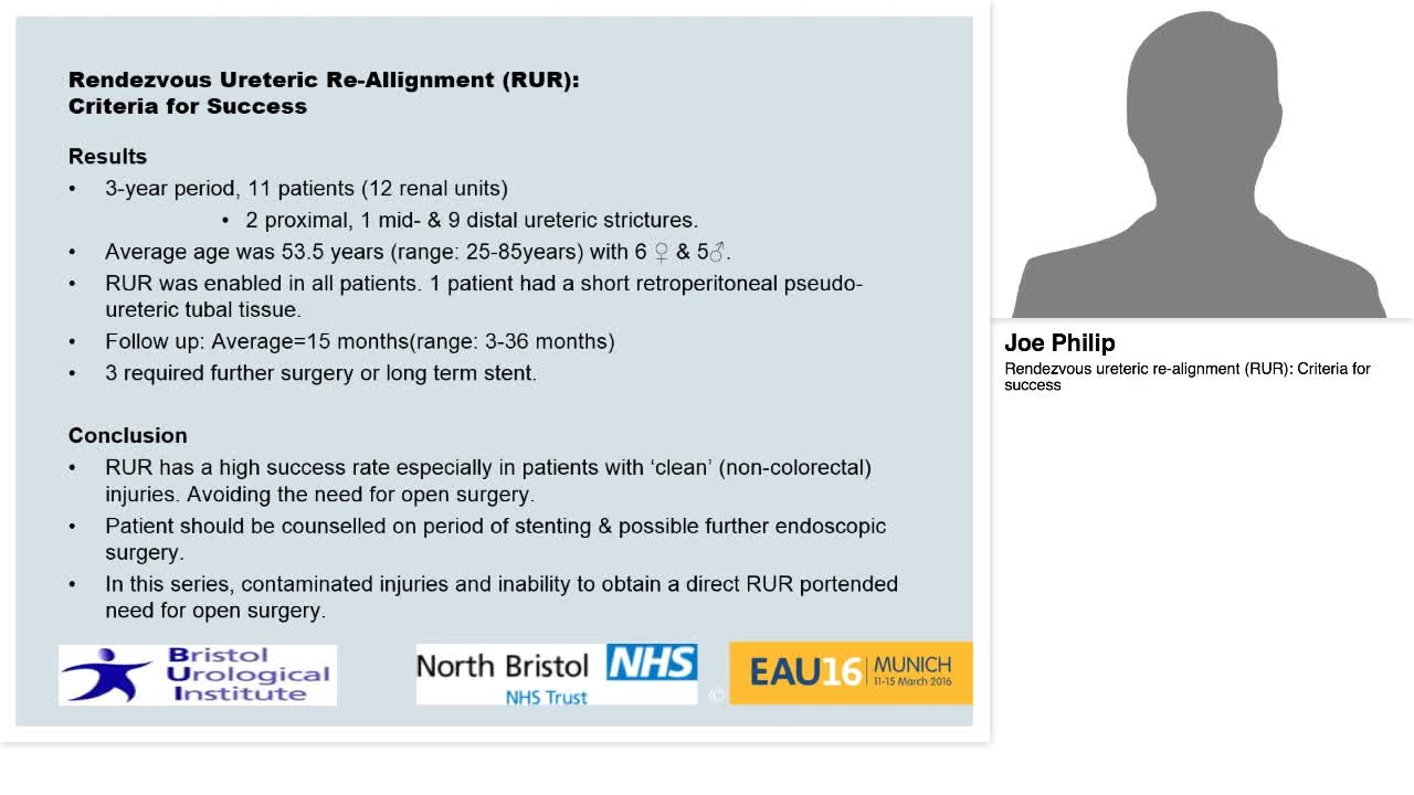 Rendezvous ureteric re-alignment (RUR), Criteria for success