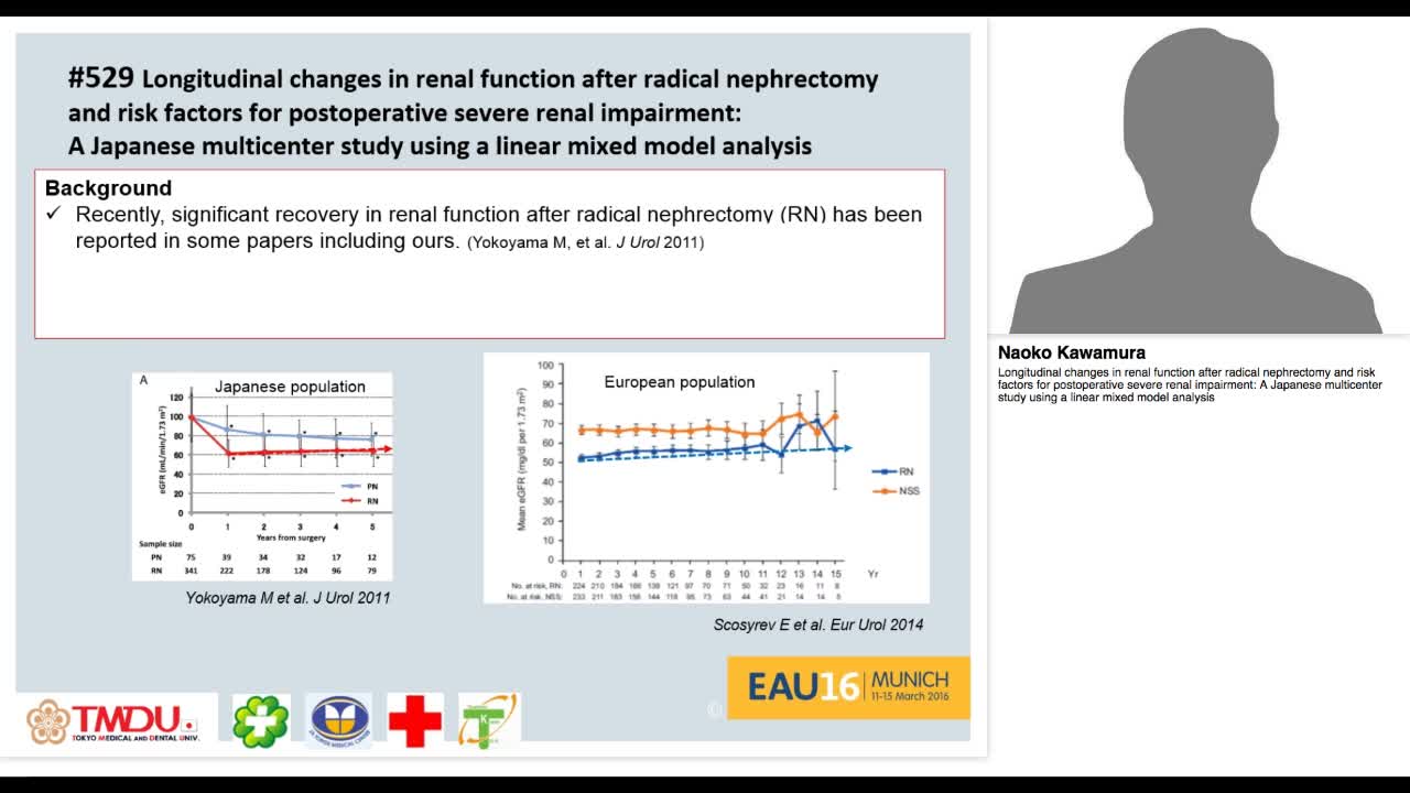 Longitudinal changes in renal function after radical neph-
