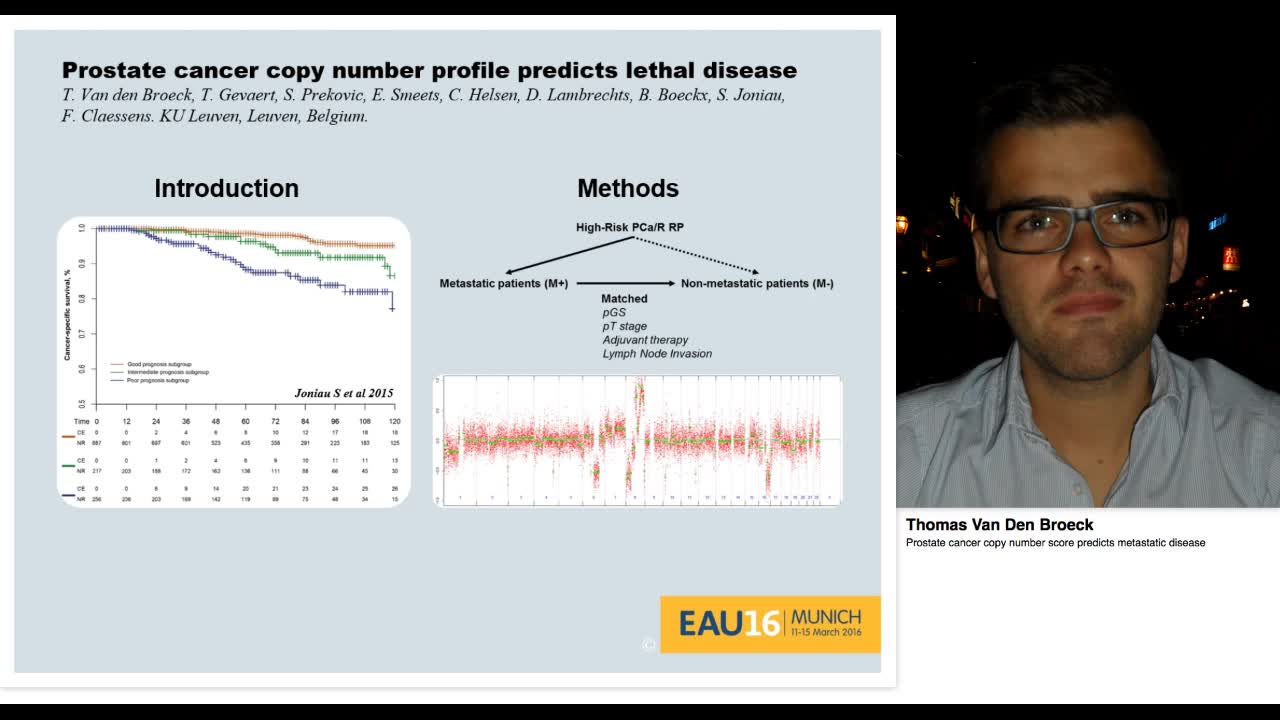 Prostate cancer copy number score predicts metastatic dis-