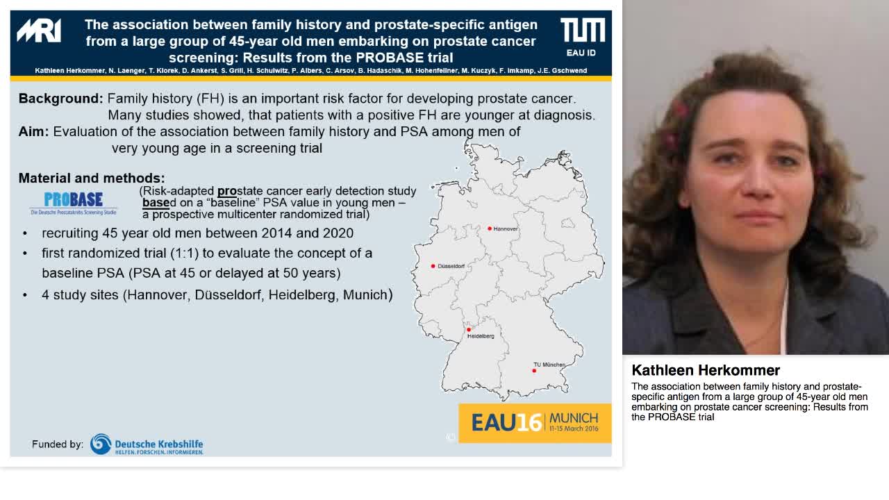 The association between family history and prostate-speci-