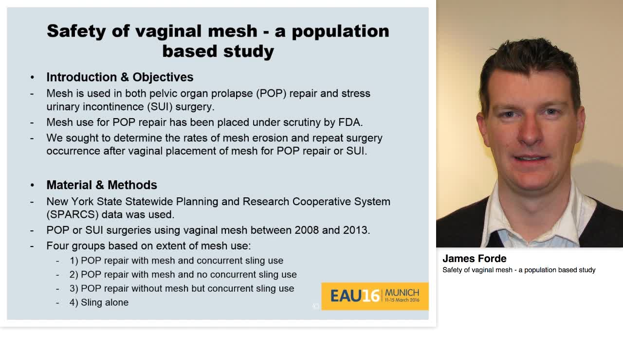 Safety of vaginal mesh - a population based study
