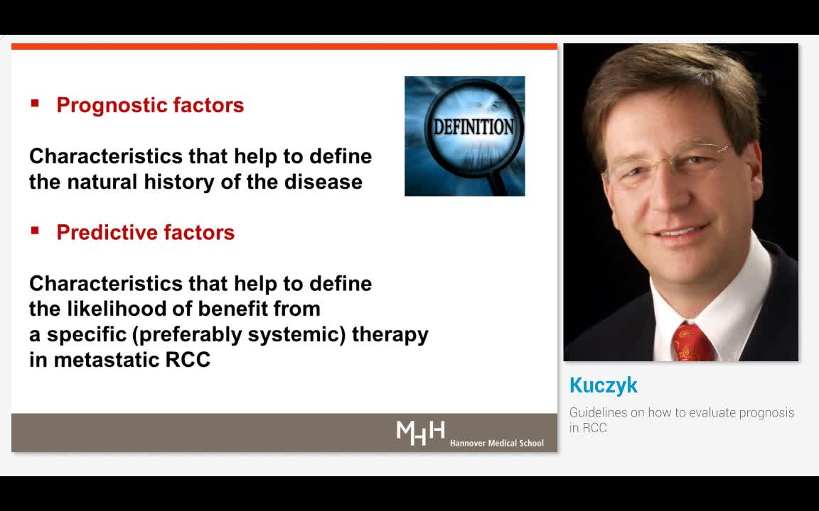 Guidelines on how to evaluate prognosis in RCC