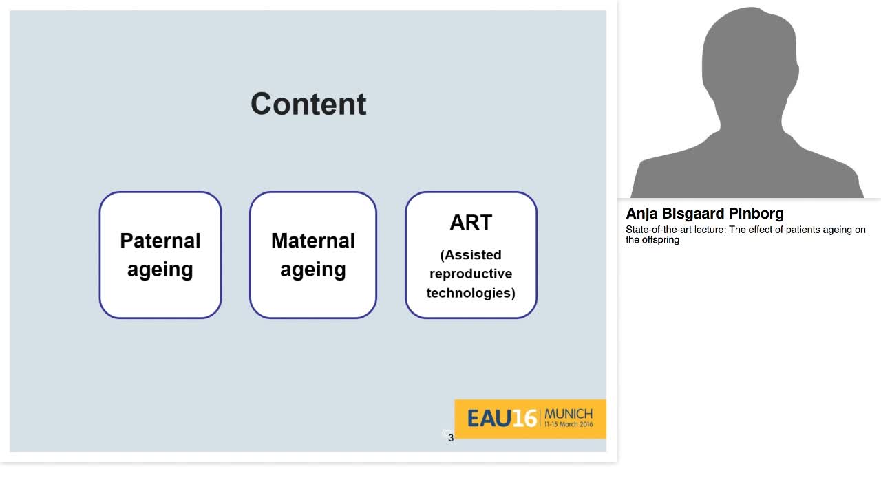 The effect of patients ageing on the offspring
