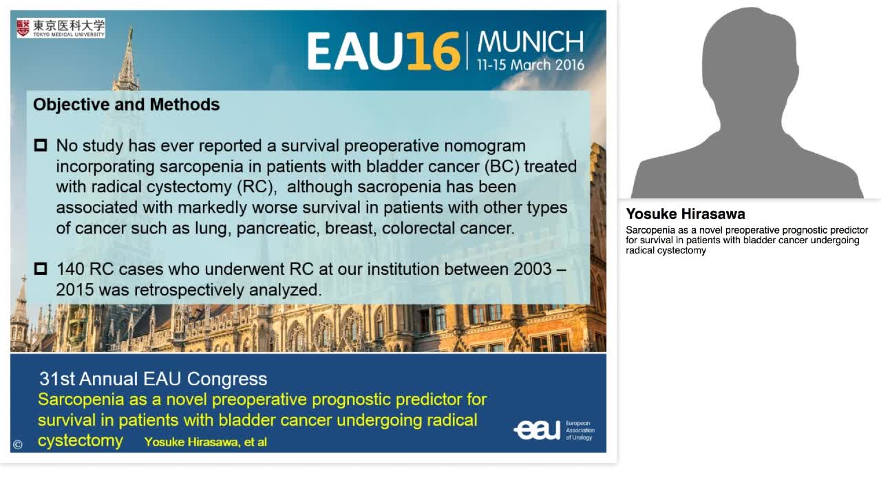 Sarcopenia as a novel preoperative prognostic predictor f-