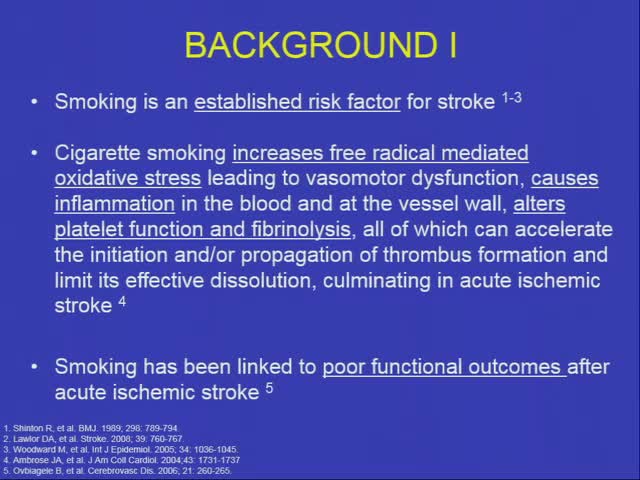 Does Smoking Status Influence the Effect of Clopidogrel on Secondary Stroke Prevention