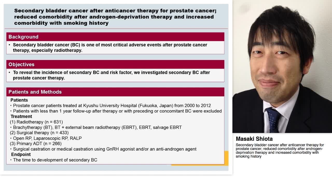 Secondary bladder cancer after anticancer therapy for pro-