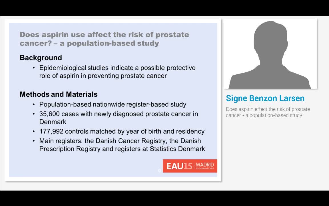 Does aspirin effect the risk of prostate cancer - a popul..-