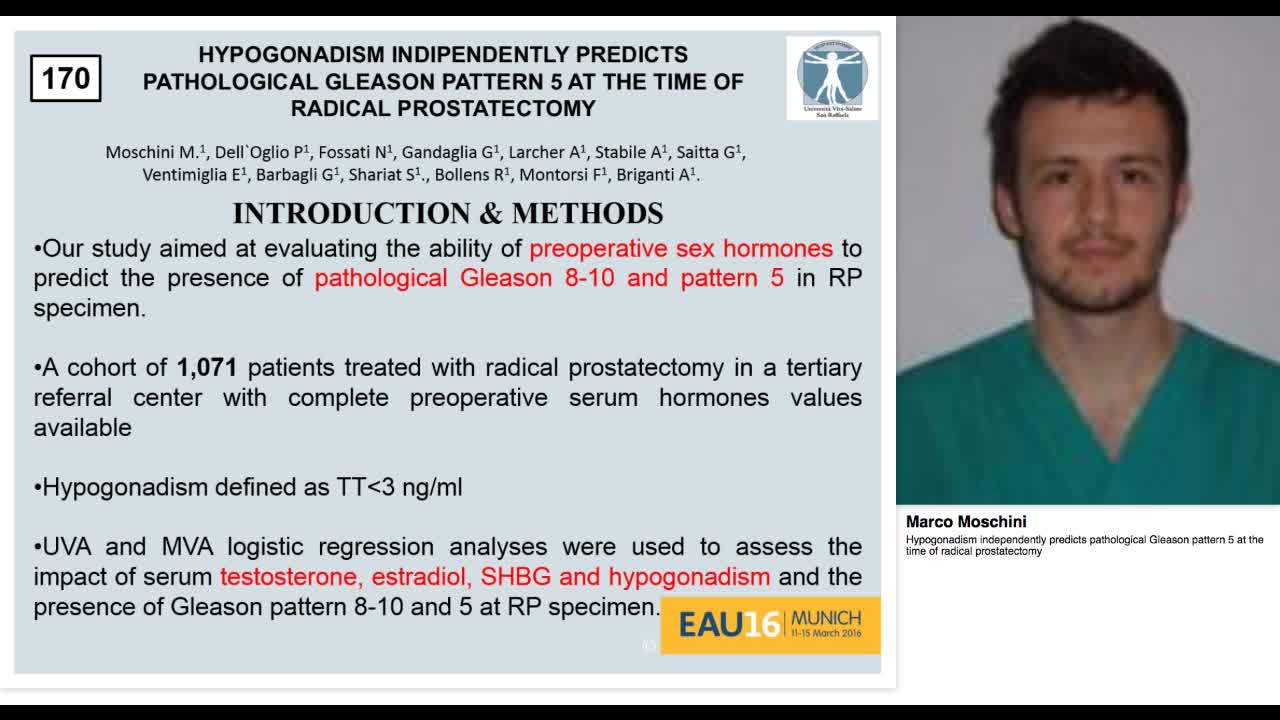 Hypogonadism independently predicts pathological Gleason -
