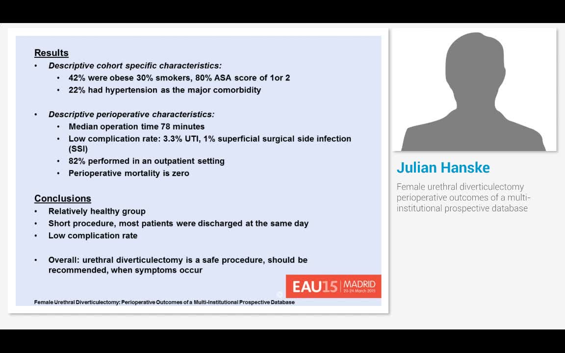 Female urethral diverticulectomy perioperative outcomes o..-