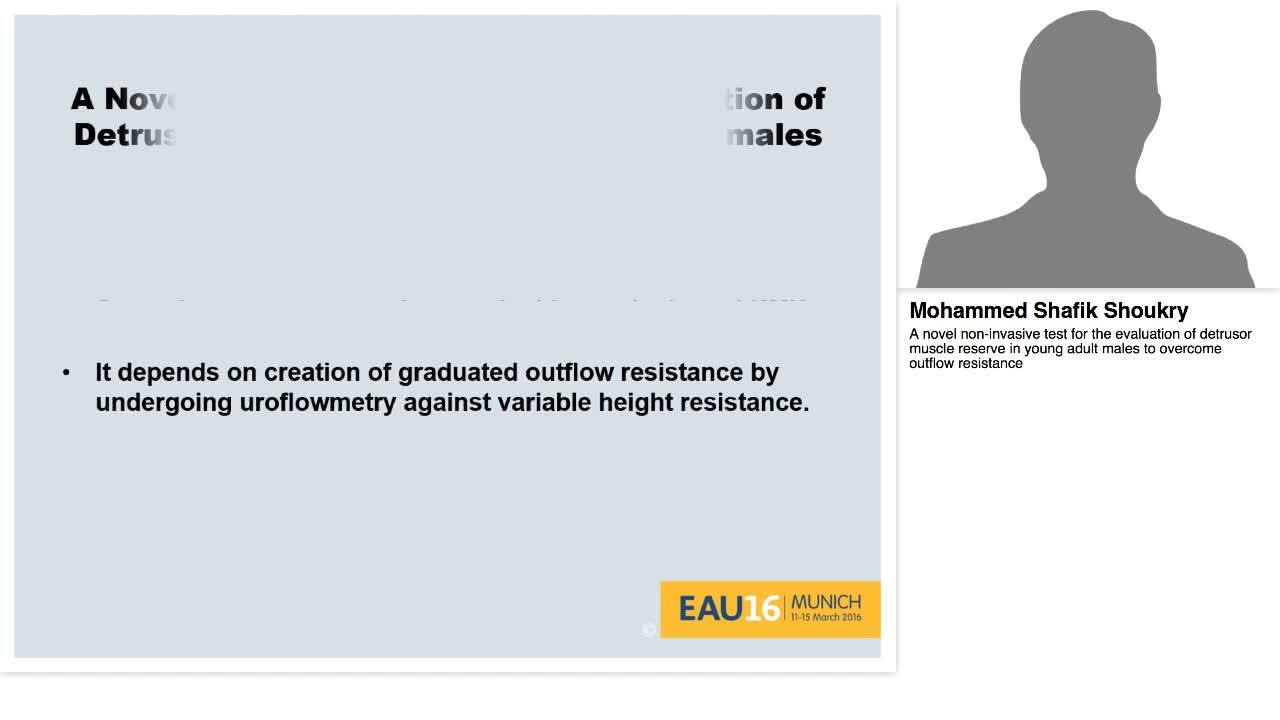 A novel non-invasive test for the evaluation of detrusor -