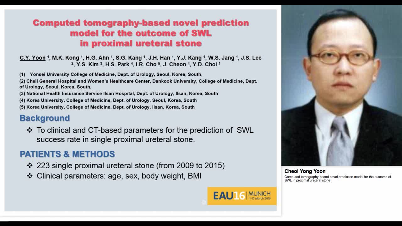 Computed tomography-based novel prediction model for the -