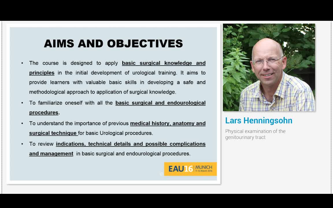 Physical examination of the genitourinary tract