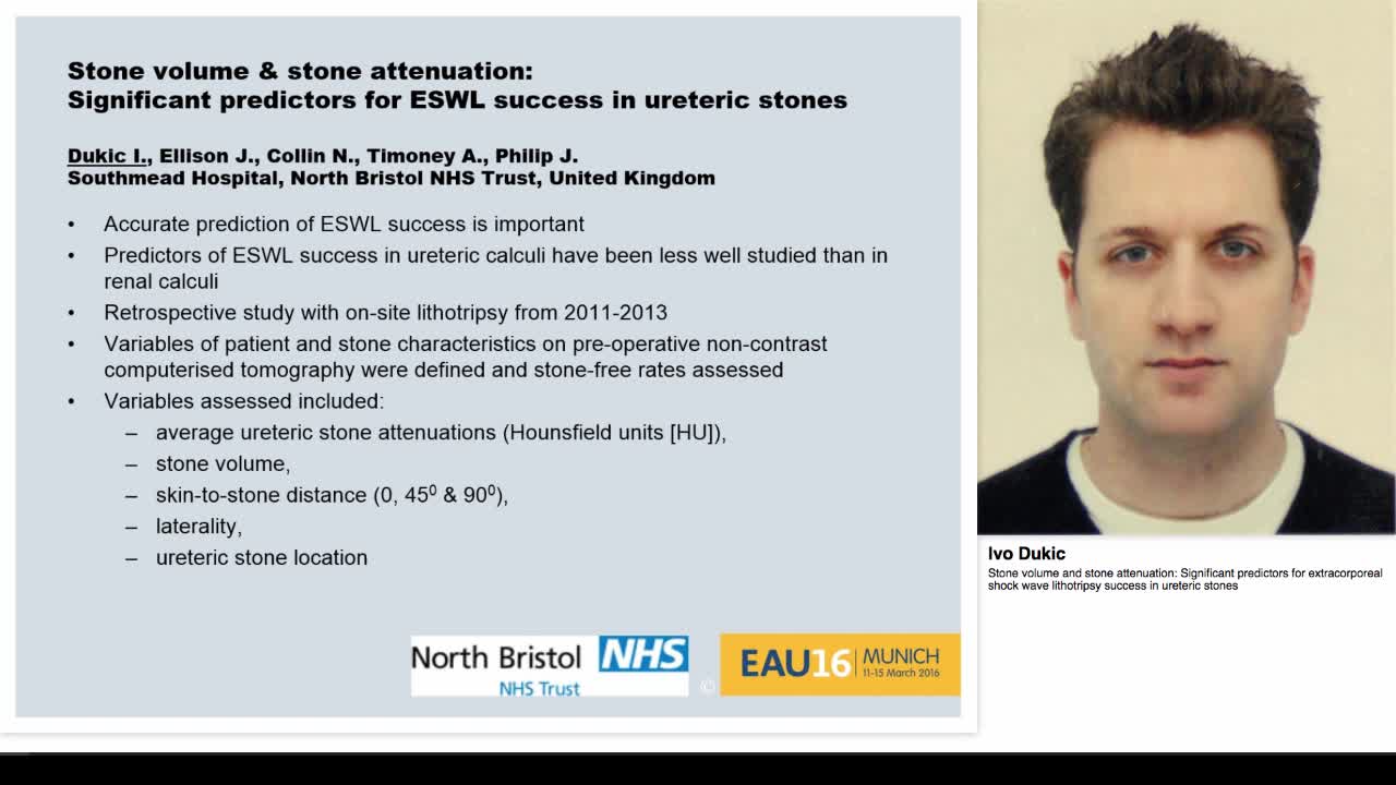 Stone volume and stone attenuation, Significant predictor-