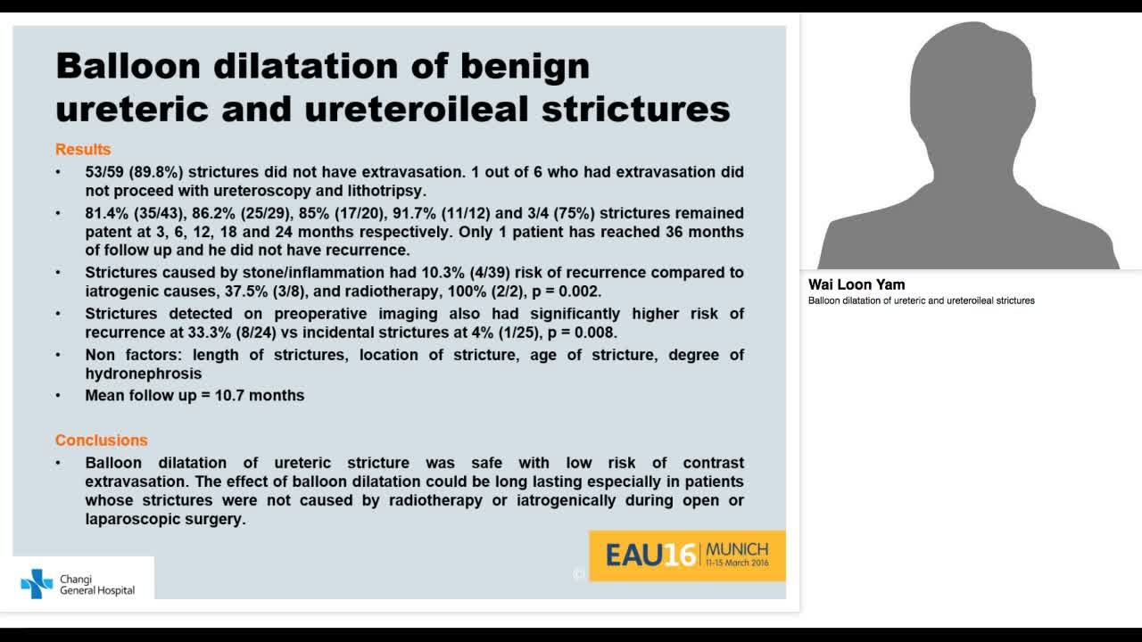 Balloon dilatation of ureteric and ureteroileal strictures