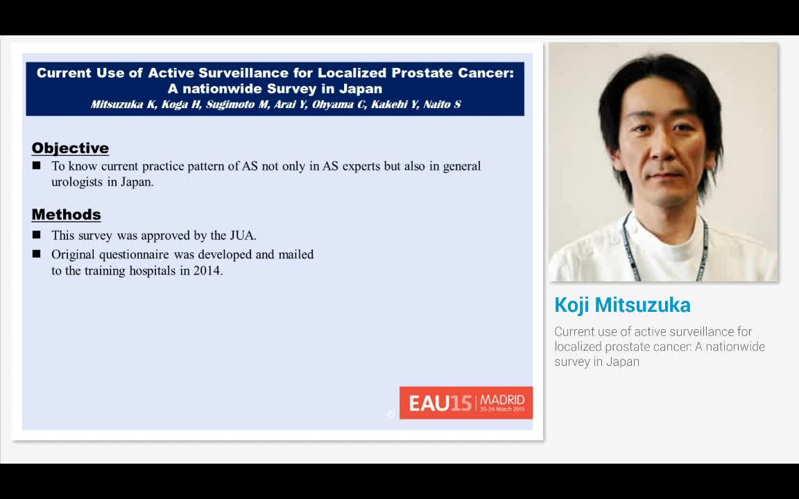 Current use of active surveillance for localized prostate..-