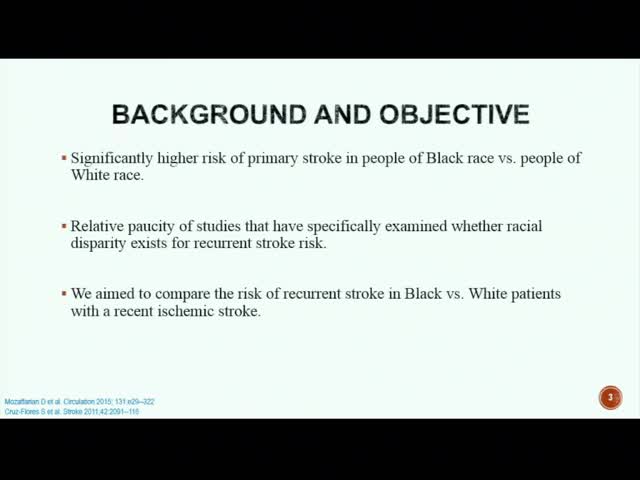 Association of Black Race with Recurrent Stroke Risk