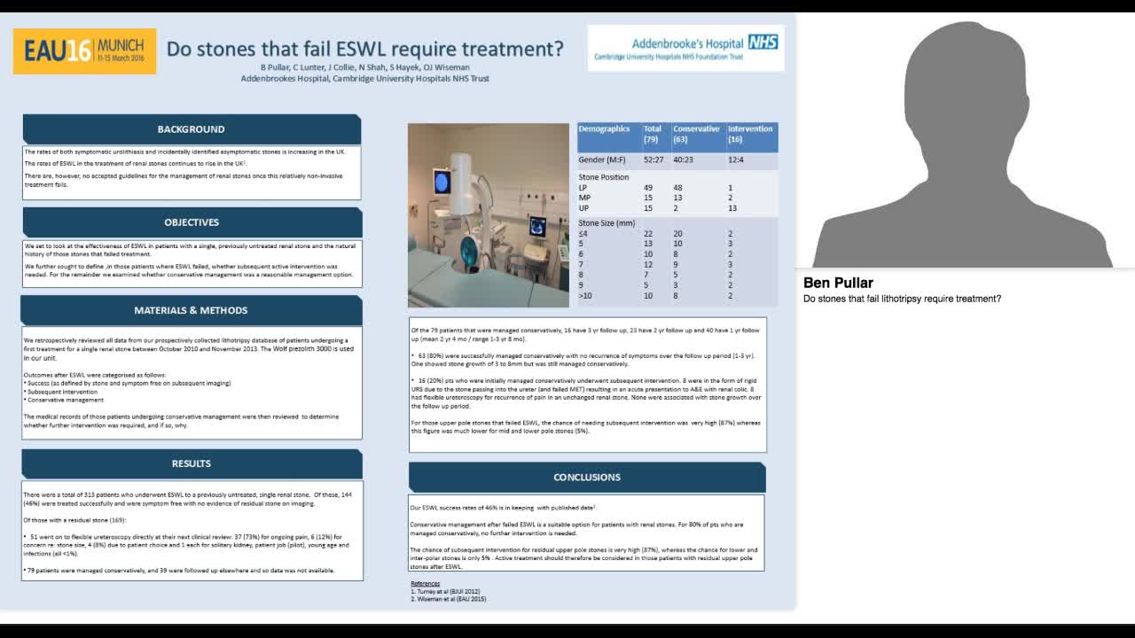 Do stones that fail lithotripsy require treatment.