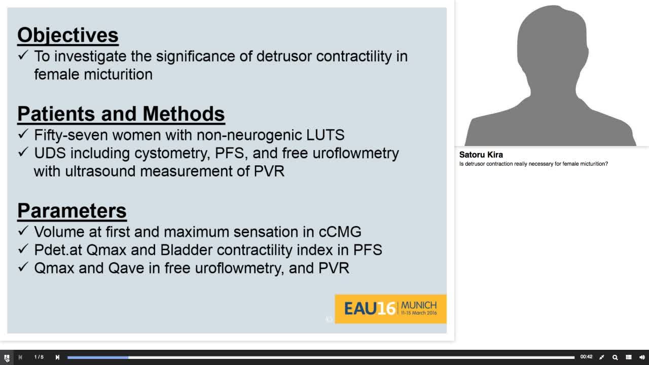 Is detrusor contraction really necessary for female mictu-