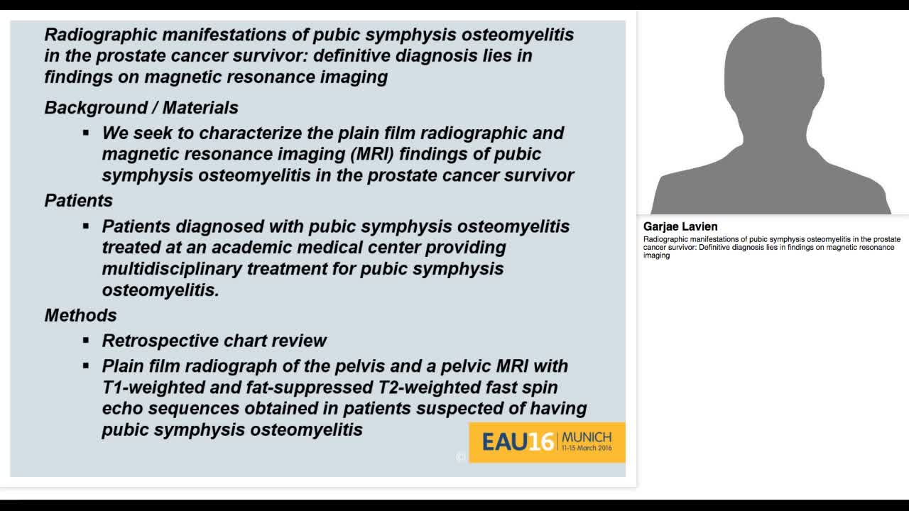 Radiographic manifestations of pubic symphysis osteomyeli-