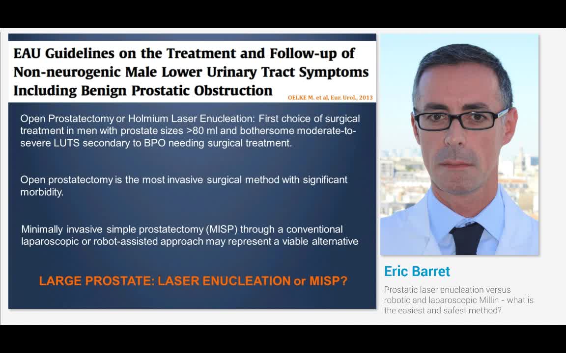 Prostatic laser enucleation versus  robotic and laparosco..-