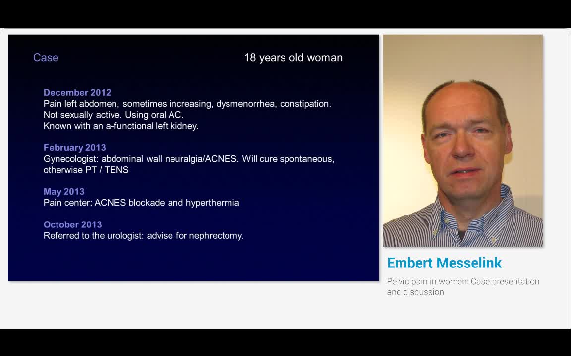 Pelvic pain in women, Case presentation and discussion