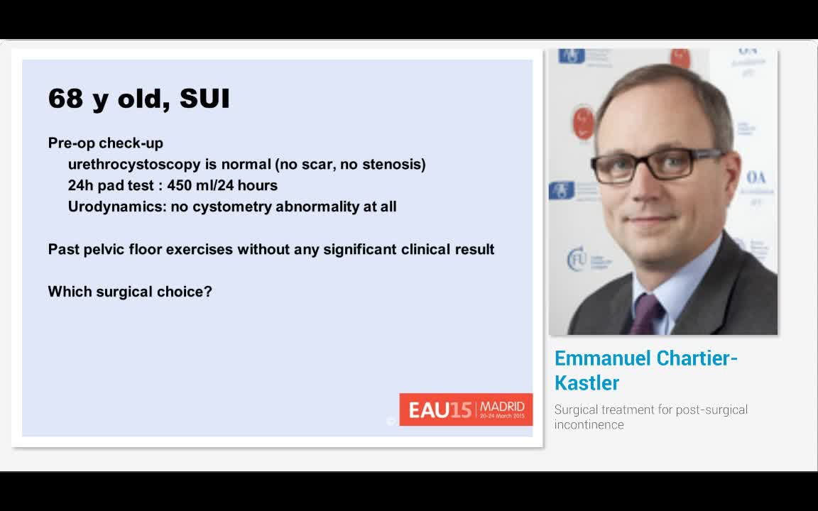 Surgical treatment for post-surgical incontinence