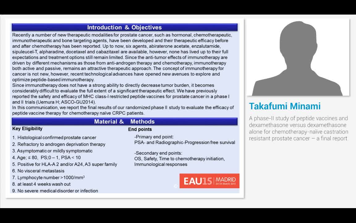 A phase-II study of peptide vaccines and dexamethasone ve..-