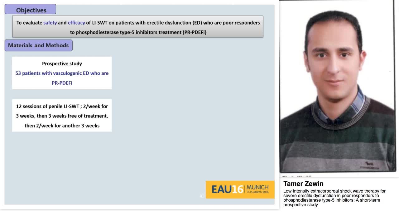 Low-intensity extracorporeal shock wave therapy for sever-