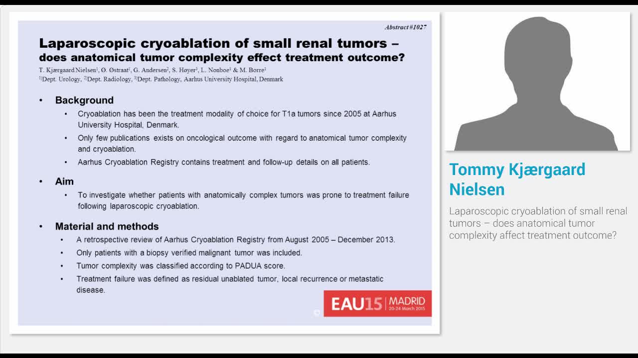 Laparoscopic cryoablation of small renal tumors - does an..-