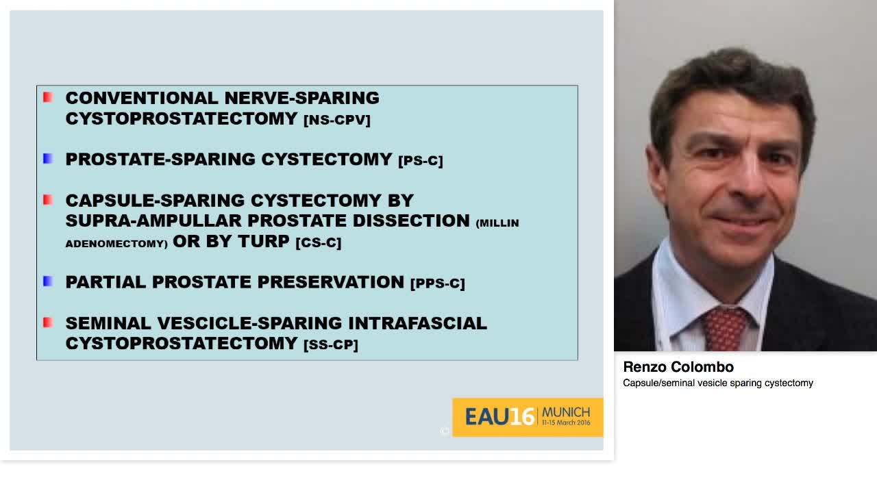 Capsule-seminal vesicle sparing cystectomy