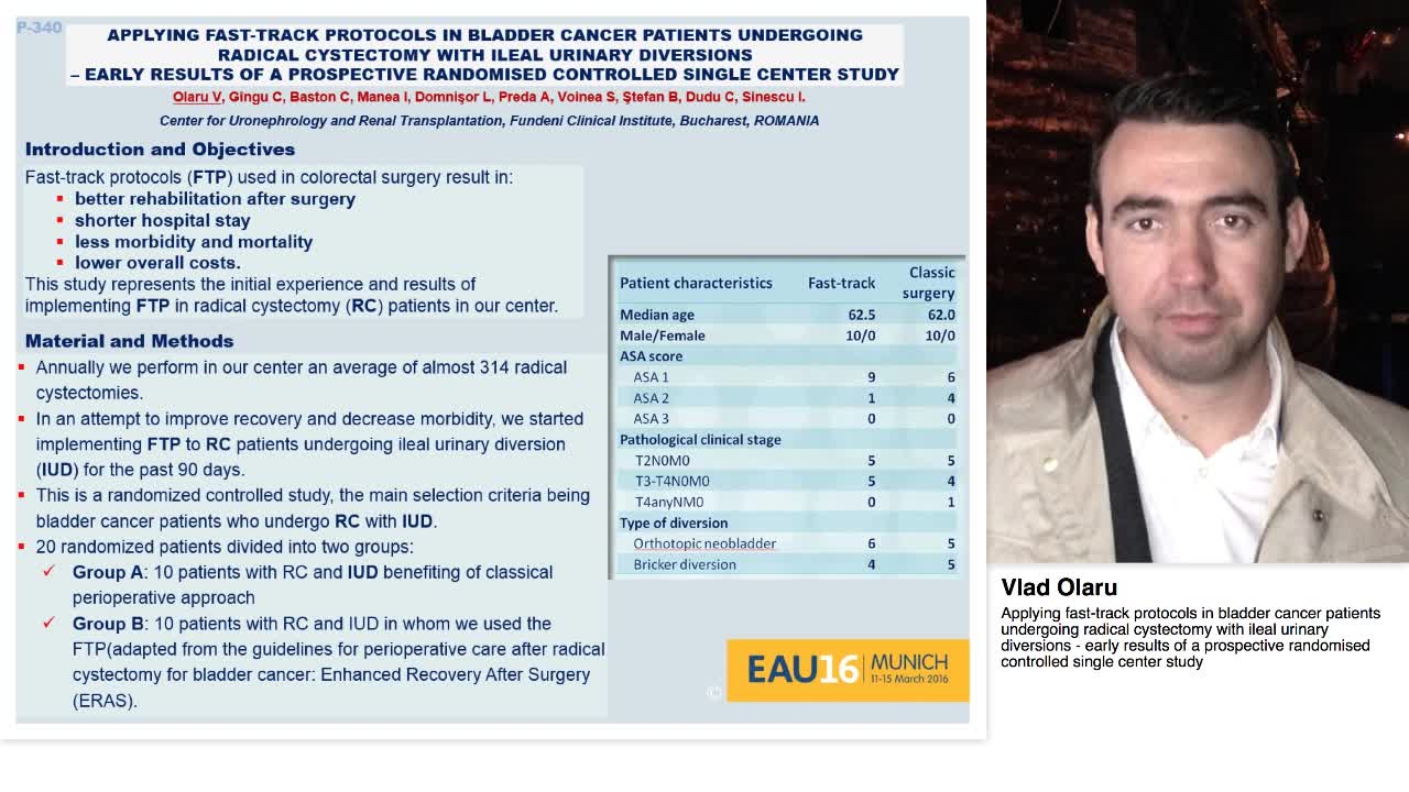 Applying fast-track protocols in bladder cancer patients -