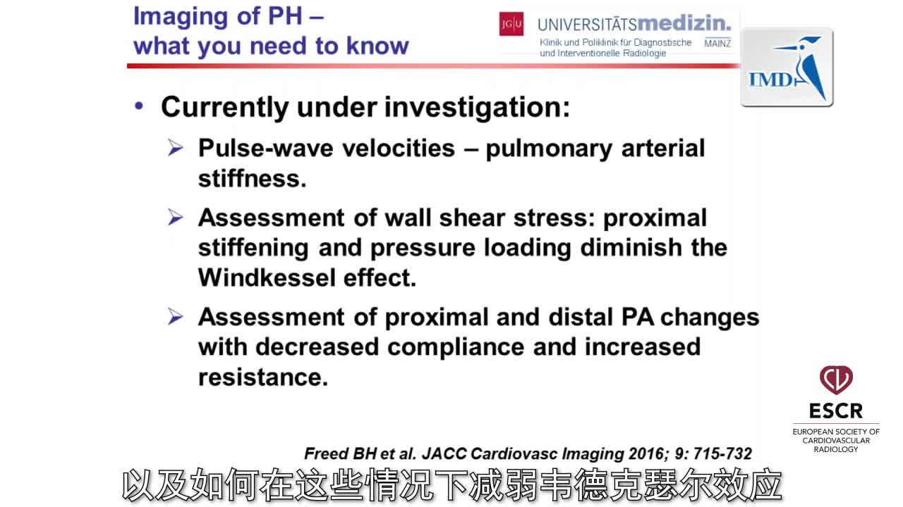 《心血管科》2018年第20讲（总第94讲）肺动脉高压显像（4）