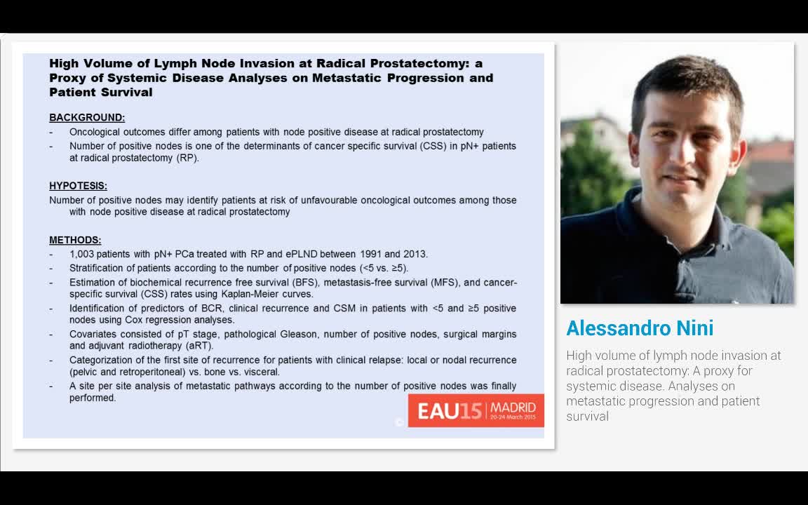 High volume of lymph node invasion at radical prostatecto..-