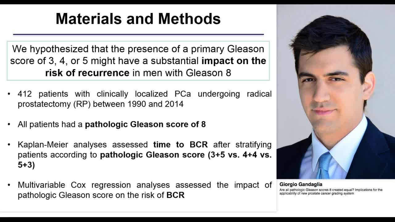 Are all pathologic Gleason scores 8 created equal. Implic-