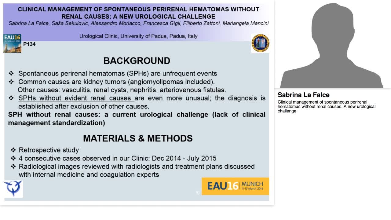 Clinical management of spontaneous perirenal hematomas wi-