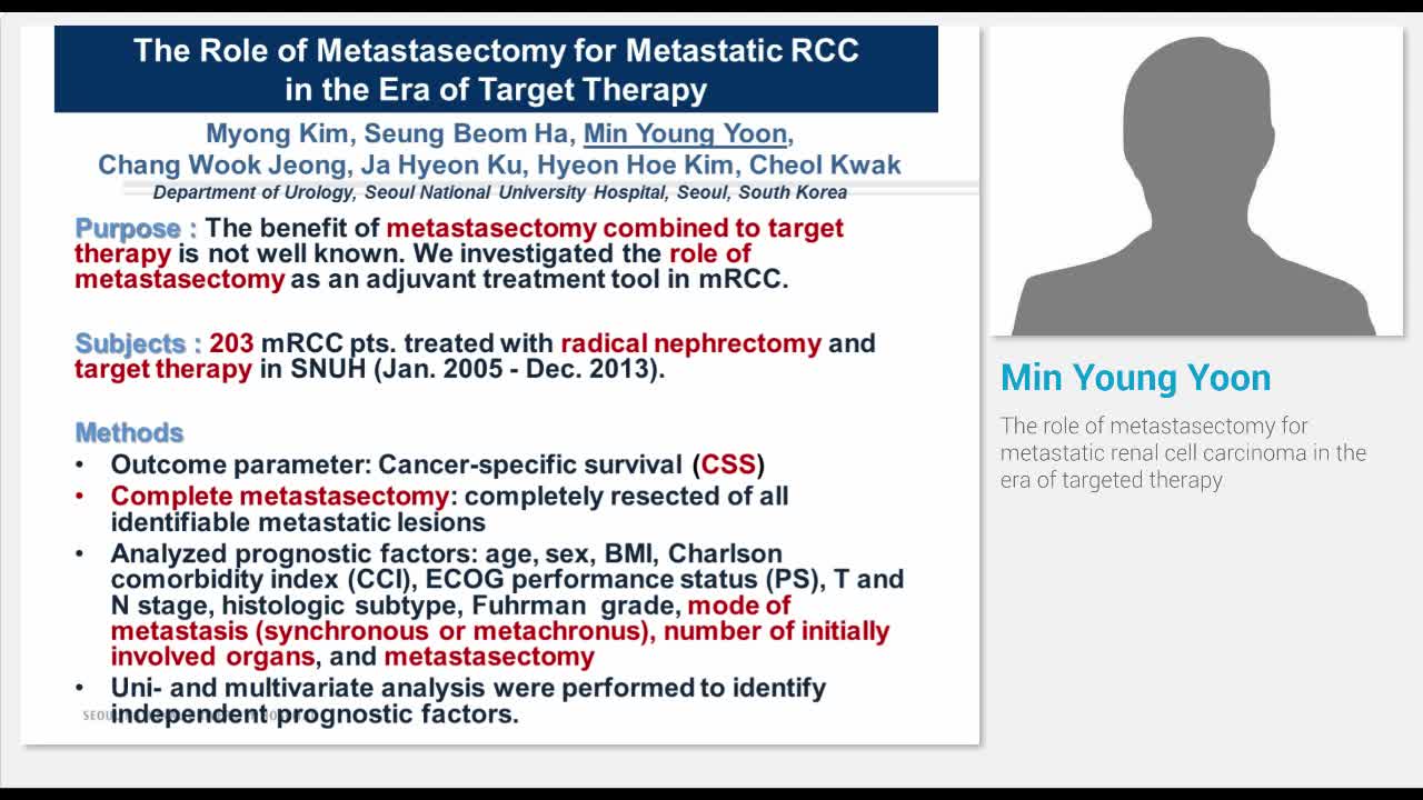 The role of metastasectomy for metastatic renal cell carc..-