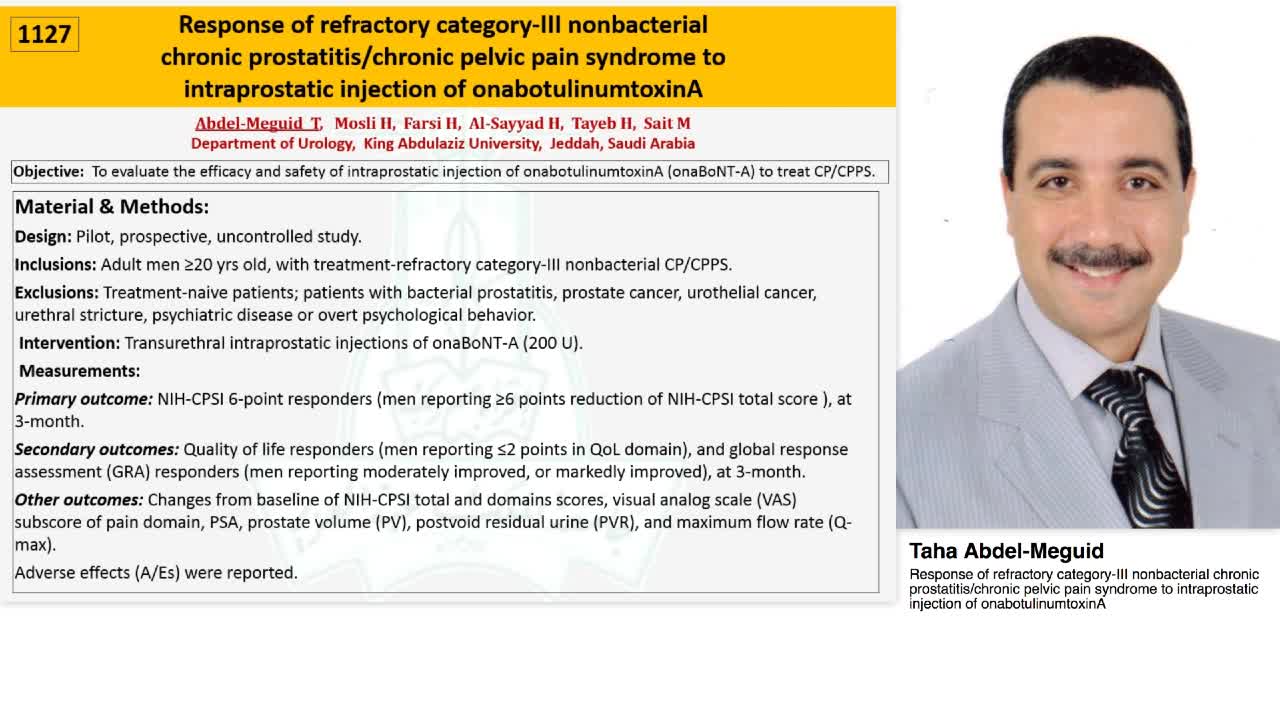Response of refractory category-III nonbacterial chronic -
