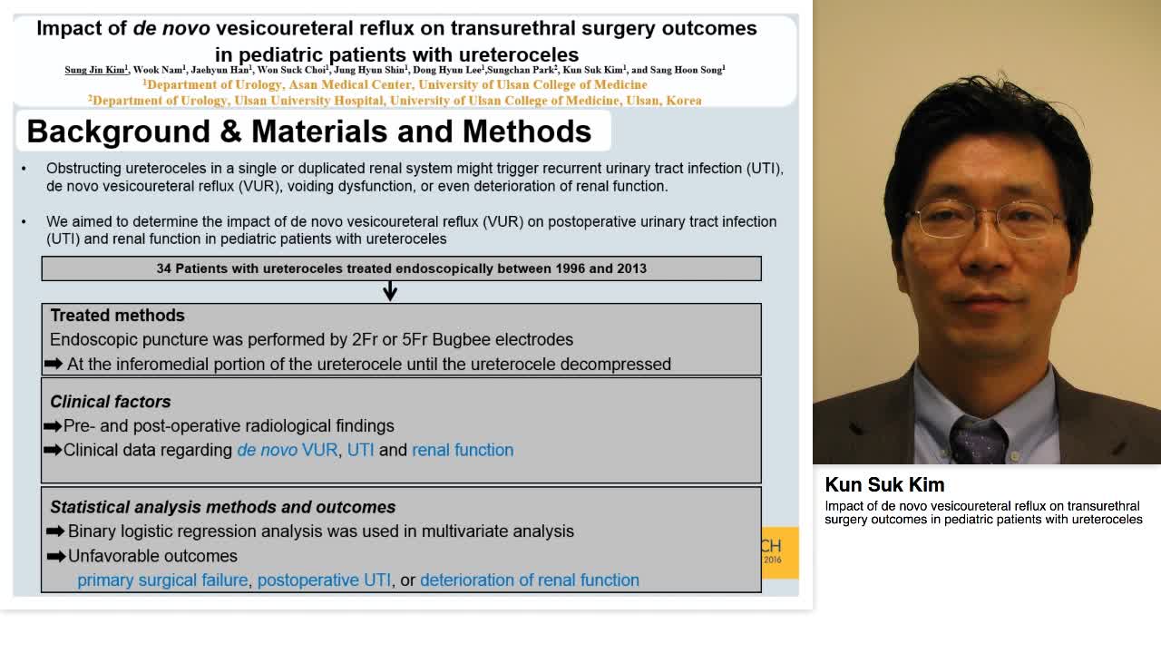 Impact of de novo vesicoureteral reflux on transurethral -