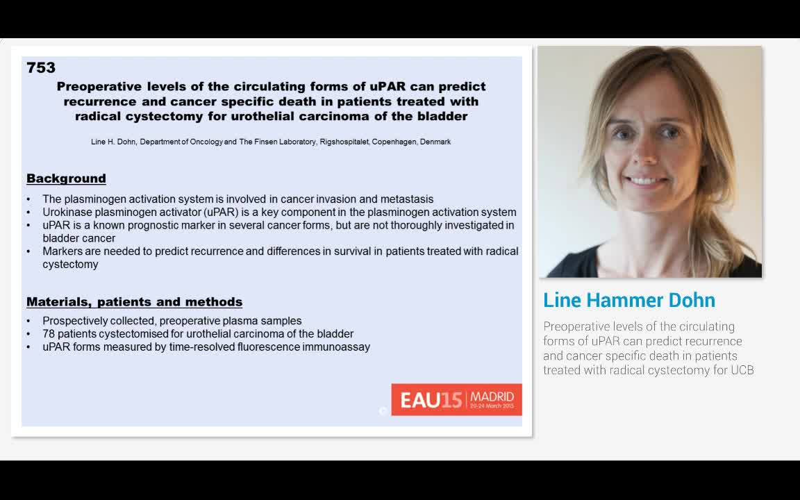 Preoperative levels of the circulating forms of uPAR can ..-