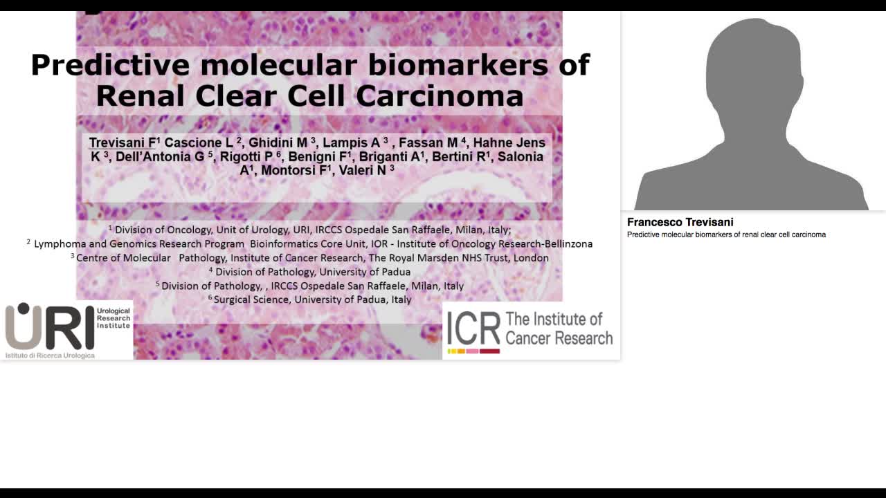 Predictive molecular biomarkers of renal clear cell carci-